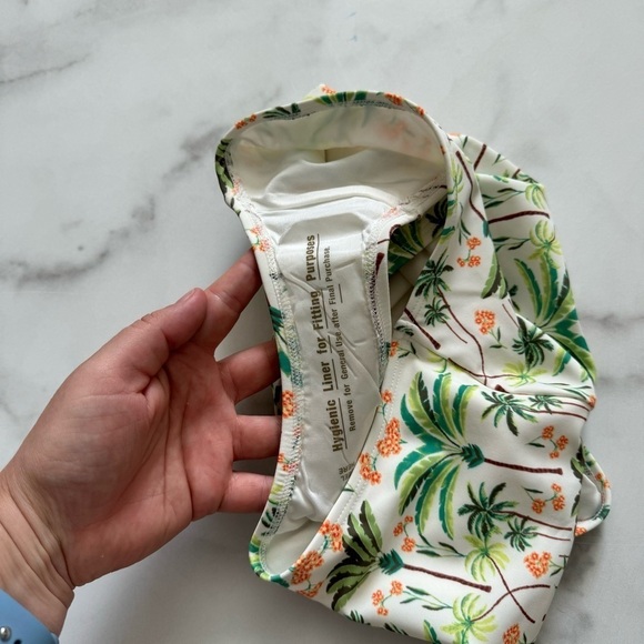 Old Navy High Rise Palm Tree Print Bikini Bottoms Size Medium New - Picture 6 of 8